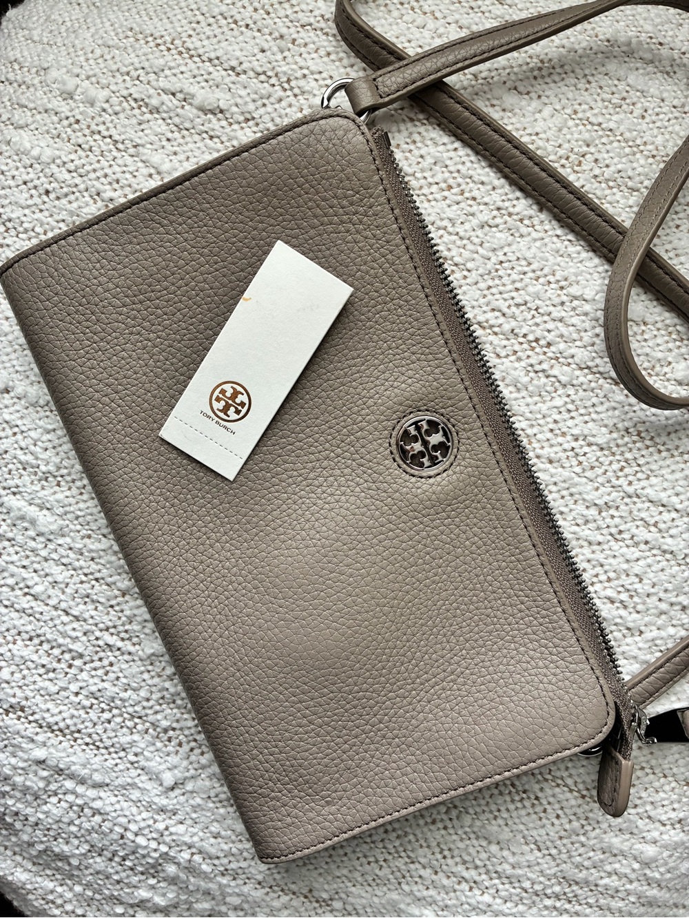 Tory Burch - Taupe Crossbody Wallet